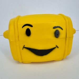 1969 Empire Plastic Corp Yellow Toy Toaster Blow Mold Vintage Kitchen Play